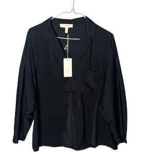 Grade & Gather Women’s Black V-Neck Blouse Size Medium New NWT
